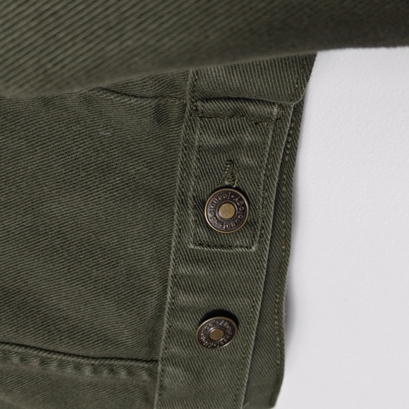 NEWPORT NEWS JEANOLOGY COLLECTION Olive Green Jean Jacket Size 4 - Picture 16 of 16